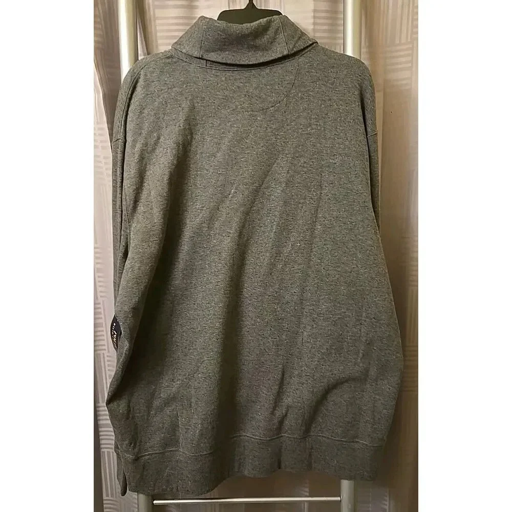 NWT POLO RALPH LAUREN Gray COTTON Blend SHAWL-COLLAR Men's Pullover‎ Sweater XL